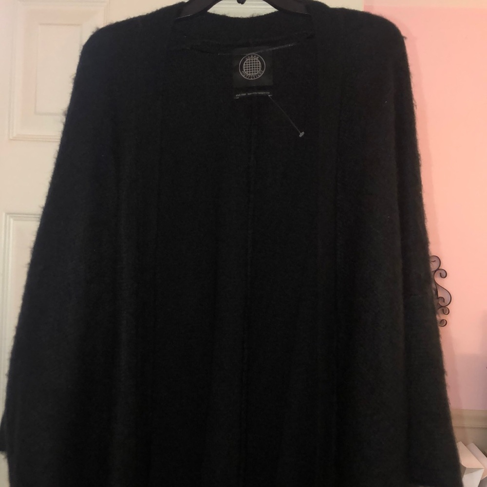 Long Anthropology black cardigan